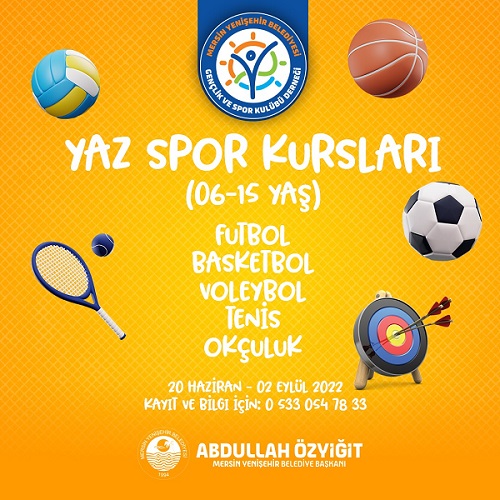 Yaz Sporları kayıtları Başladı