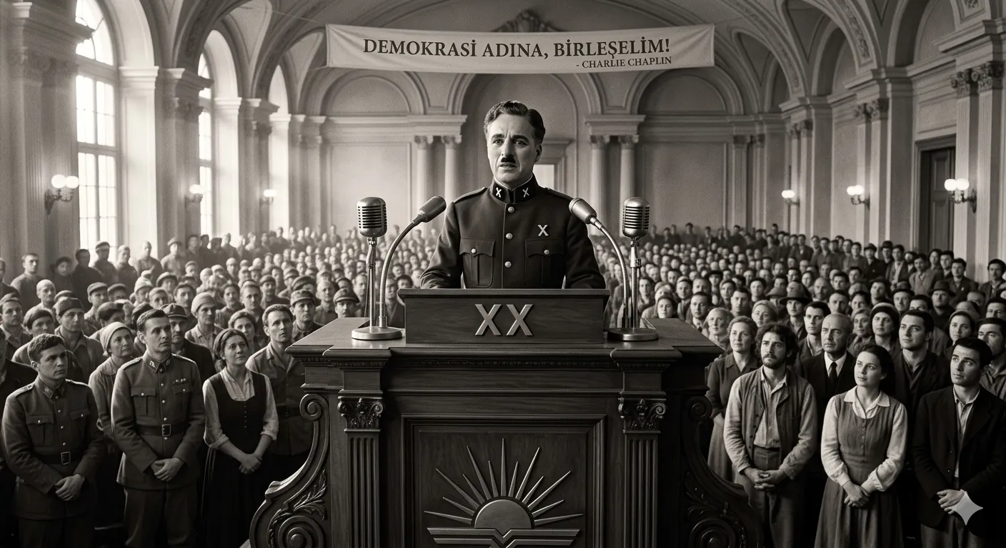 Charlie Chaplin’in “Büyük Diktatör” Filmindeki Tarihi Konuşması